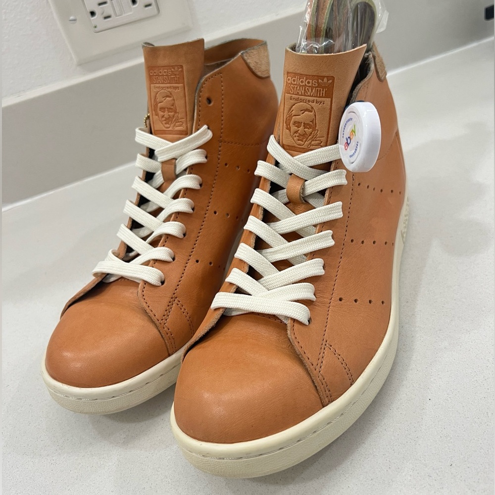 🔥🔥🔥 NWT adidas Stan Smith Mid Horween Leather Ed :: US 8 UK 7.5 EU 41 1/3